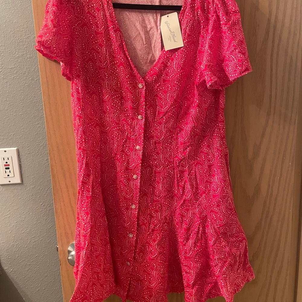 Universal Thread Red Bell Sleeve A-Line Dress